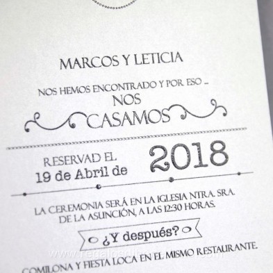 Invitación de boda Cardnovel 39233