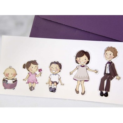 Invitación de boda con niños Cardnovel 39124