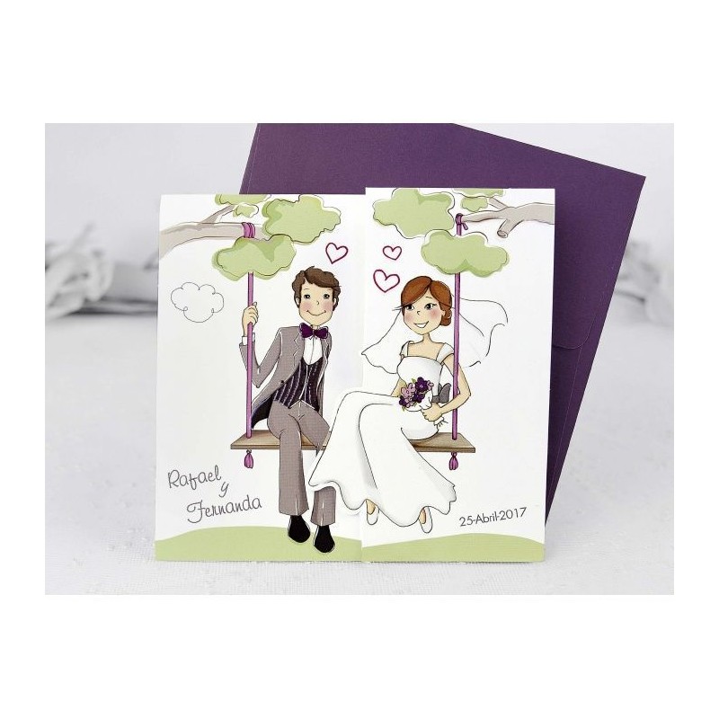 Invitación de boda con niños Cardnovel 39124