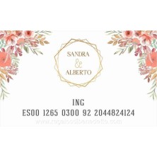 Tarjetas de agradecimiento o banco Primavera