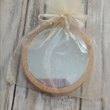 Espejo madera boda grabado