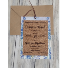 Invitación de boda flores lavanda