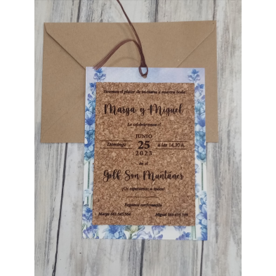 Invitación de boda flores lavanda