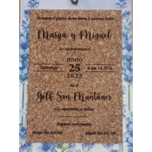 Invitación de boda flores lavanda