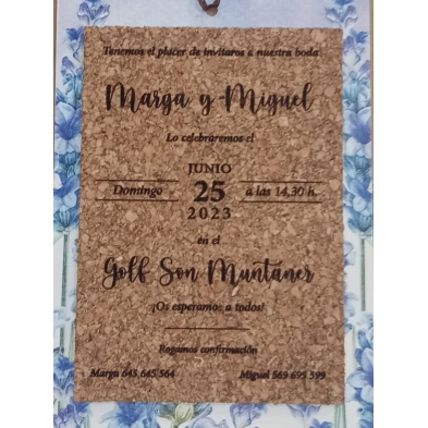 Invitación de boda flores lavanda