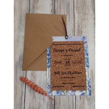 Invitación de boda flores lavanda