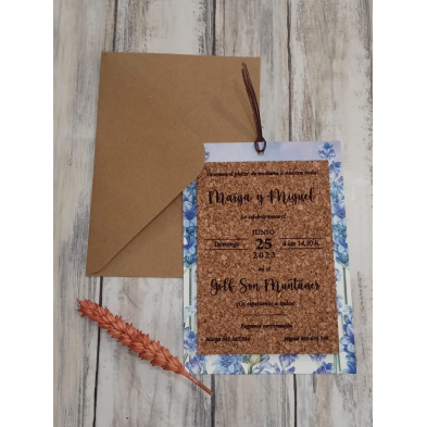 Invitación de boda flores lavanda