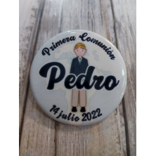 Chapa imán abridor de Comunión Niño chaqueta azul