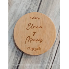 Espejo madera boda grabado