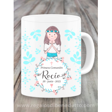 Taza personalizada niña de comunión