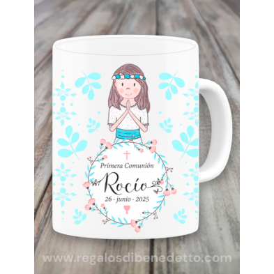 Taza personalizada niña de comunión