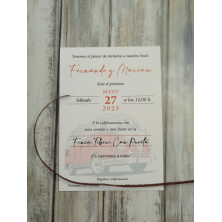Invitación de boda furgoneta