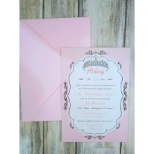 Invitación quinceañera rosa coronita