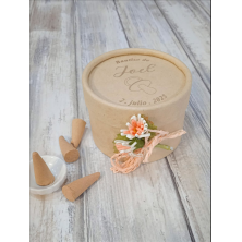 Caja kraft con inciensos bautizo