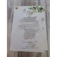 Invitación hoja de olivo