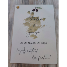Invitación hoja de olivo