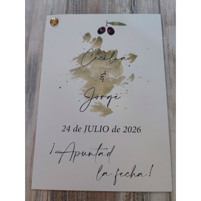 Invitación hoja de olivo