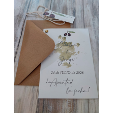 Invitación hoja de olivo