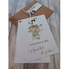 Invitación hoja de olivo