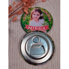 Chapa imán abridor Comunión  personalizada niña con foto