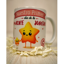 Taza personalizada estrellas rosa