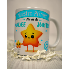 Taza personalizada estrellas azul