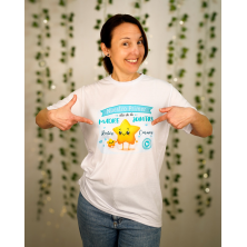Conjunto camiseta, taza y babero primer día de la madre juntos 