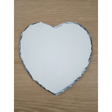 Corazón de pizarra con foto