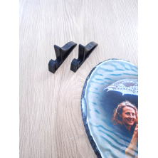 Corazón de pizarra con foto