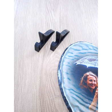 Corazón de pizarra con foto