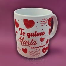 Taza "Te quiero" con foto personalizada