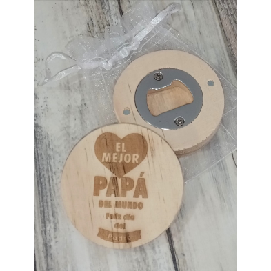 Abridor imán madera padre