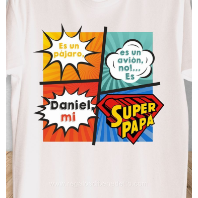 Camiseta súper papá personalizable