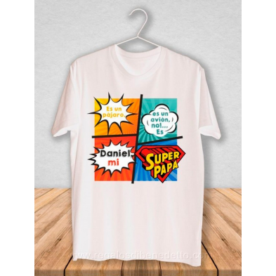 Camiseta súper papá personalizable