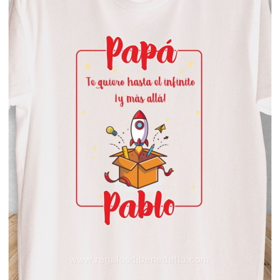 Camiseta te quiero papá personalizable