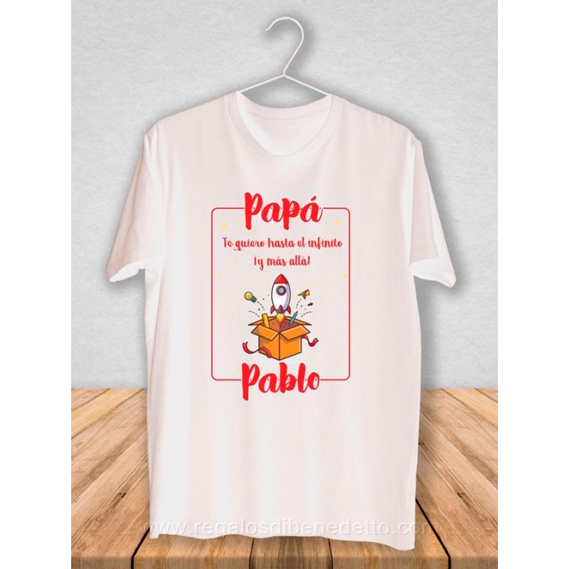 Camiseta te quiero papá personalizable