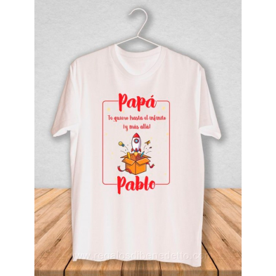 Camiseta te quiero papá personalizable