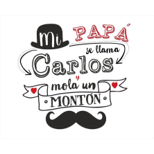 Camiseta mi papá mola personalizable