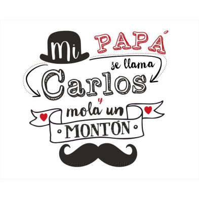 Camiseta mi papá mola personalizable