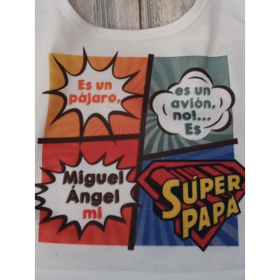 babero  personalizado " súper papá"