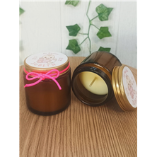 Vela perfumada tarro cristal bebe rosa