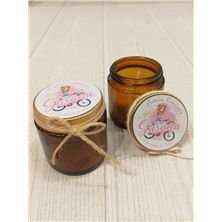 Vela perfumada tarro cristal niña comunión. 