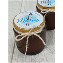 Vela perfumada tarro cristal niño comunión.  