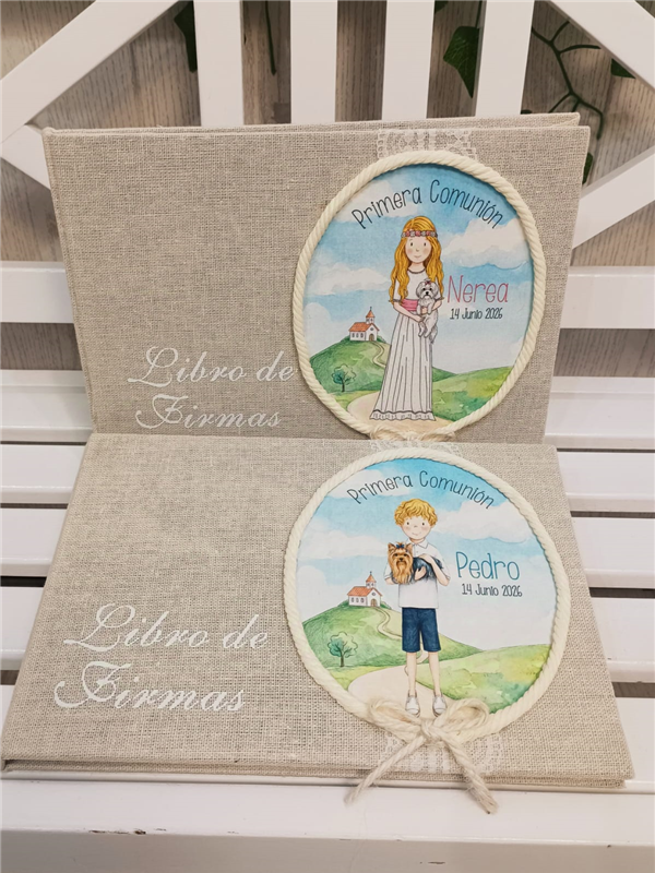 libro de firmas personalizado comunión 