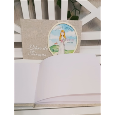 libro de firmas personalizado comunión 