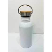 Botella con tapón de bambú personalizable